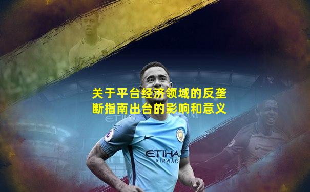 关于平台经济领域的反垄断指南出台的影响和意义