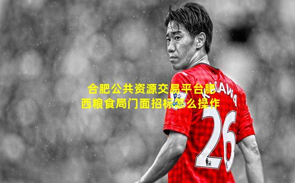 合肥公共资源交易平台肥西粮食局门面招标怎么操作