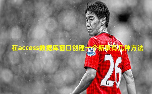 在access数据库窗口创建一个新表有几种方法
