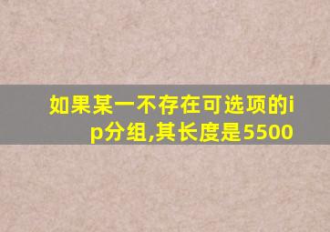 如果某一不存在可选项的ip分组,其长度是5500